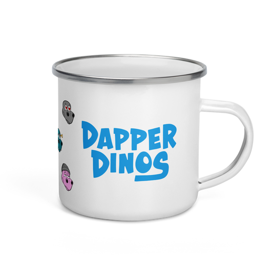 Dapper Dinos Enamel Camping Mug